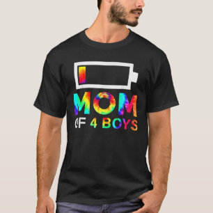 Moeder van 4 jongens Moederdag 2022 Vier zonen Moe T-shirt
