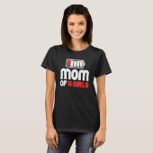 Moeder van 4 meisjes Moederdag T-shirt (Voorkant volledig)