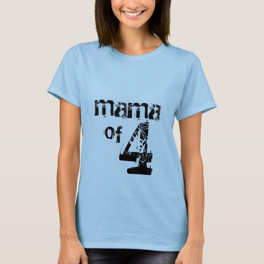 Moeder van 4 t-shirt (Voorkant)