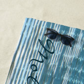 Moeder van Abstracte reflectie, naam, blauw Strandlaken (In situ)