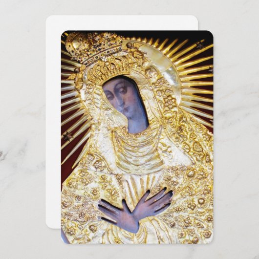 Moeder van Barmhartigheid Feestdagenkaart (Voorkant / Achterkant)