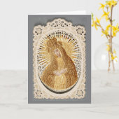 Moeder van Barmhartigheid Madonna in Gebed... Kaart (Gele Bloem)