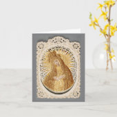 Moeder van Barmhartigheid Madonna in Gebed ... Kaart (Gele Bloem)