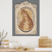 Moeder van Barmhartigheid Madonna in Gebed... Post Poster (Keuken)
