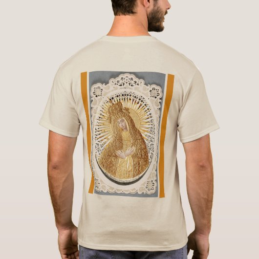 Moeder van Barmhartigheid Madonna in Gebed... T-shirt (Achterkant)