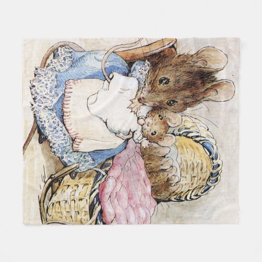  moeder van Beatrix Potter en baby's Fleece Deken (Voorkant (Horizontaal))