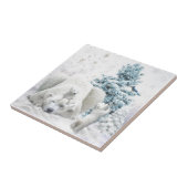 Moeder van Beer met bloedvaten met baby's Tegeltje (Zijkant)