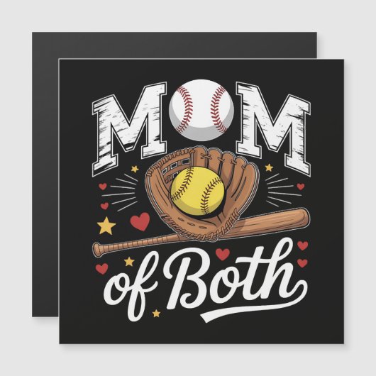 Moeder van beide Game Day Honkbal Softbal (Voorkant / Achterkant)