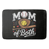 Moeder van beide Game Day Honkbal Softbal Badmat (Voorkant)