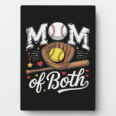 Moeder van beide Game Day Honkbal Softbal Fotoplaat (voorkant)