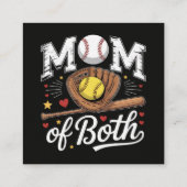 Moeder van beide Game Day Honkbal Softbal Informatiekaartje (Achterkant)