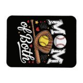 Moeder van beide Game Day Honkbal Softbal Magneet (Horizontaal)