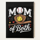 Moeder van beide Game Day Honkbal Softbal Planner (Achterkant)