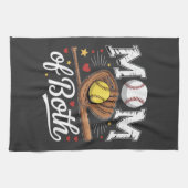 Moeder van beide Game Day Honkbal Softbal Theedoek (Horizontaal)