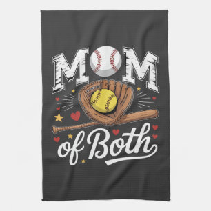 Moeder van beide Game Day Honkbal Softbal Theedoek