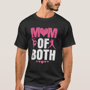 Moeder Van Beide Grappige Baseball Turnen Moeder M T-shirt