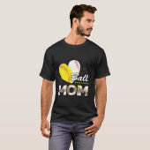 Moeder van beide honkbal softbal moederdag voor de t-shirt (Voorkant volledig)