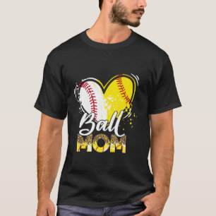 Moeder van beide honkbal softbal sport bijpassende t-shirt