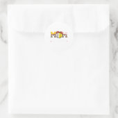 Moeder van beide Leopard Game Day Baseball Softbal Ronde Sticker (Tas)