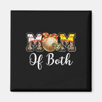 Moeder van beide Messy Bun Baseball Softbal Mama M