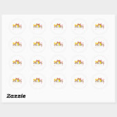 Moeder van beide Messy Bun Baseball Softball Leopa Ronde Sticker (Vel)