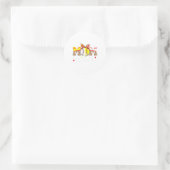 Moeder van beide Messy Bun Baseball Softball Leopa Ronde Sticker (Tas)