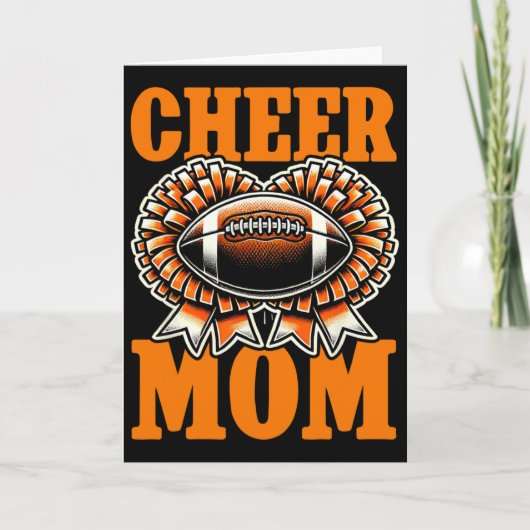 Moeder van beide Voetbal Cheerleading Cheer Moeder Kaart (Voorkant)
