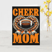 Moeder van beide Voetbal Cheerleading Cheer Moeder Kaart (Gele Bloem)