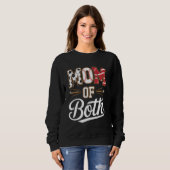 Moeder van beide Voetbal Honkbal Sporten T-shirt (Voorkant volledig)