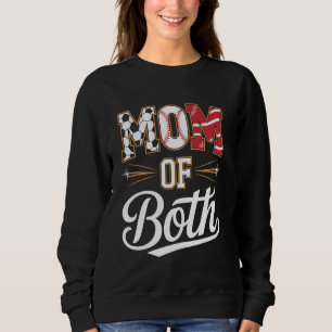 Moeder van beide Voetbal Honkbal Sporten T-shirt