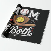 Moeder van Beide Wedstrijd Dag Honkbal Softbal Cadeaupapier (Uitgerold)