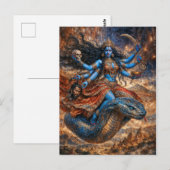 Moeder van bevrijding Godin Kali Briefkaart (Voorkant / Achterkant)