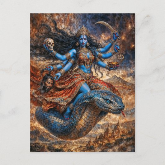Moeder van bevrijding Godin Kali Briefkaart (Voorkant)