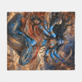 Moeder van bevrijding Godin Kali Fleece Deken (Voorkant (Horizontaal))