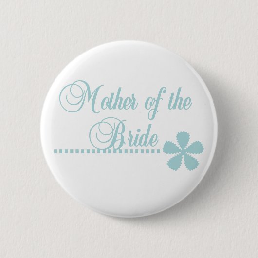 Moeder van Bride Blauwgroen legance Ronde Button 5,7 Cm (Voorkant)