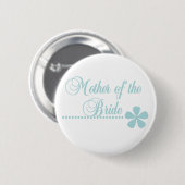 Moeder van Bride Blauwgroen legance Ronde Button 5,7 Cm (Voorkant /achterkant)