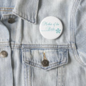 Moeder van Bride Blauwgroen legance Ronde Button 5,7 Cm (In situ)
