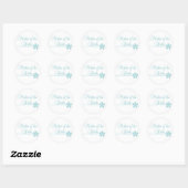 Moeder van Bride Blauwgroen legance Ronde Sticker (Vel)