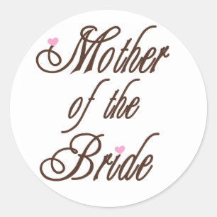 Moeder van Bride Classy Browns Ronde Sticker