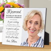 Moeder van Bride Foto Heaven Memorial Wedding Fotoplaat