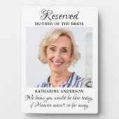 Moeder van Bride Foto Heaven Memorial Wedding Fotoplaat (voorkant)