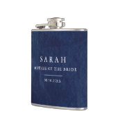 Moeder van Bride Gift Waterverf Blue Wedding Flask Heupfles (Links)