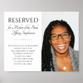 Moeder van Bride in de hemel Foto Memorial Wedding Poster (Voorkant)
