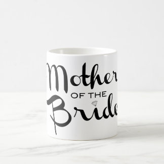 Moeder van Bride Retro Script Black op wit Koffiemok