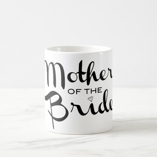Moeder van Bride Retro Script Black op wit Koffiemok (Center)