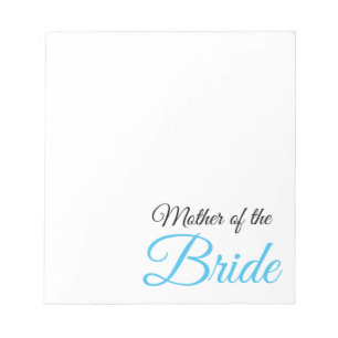 Moeder van Bride Script Blue Notitieblok