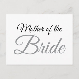 Moeder van Bride Script Gray Briefkaart