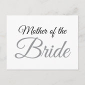 Moeder van Bride Script Gray Briefkaart (Voorkant)