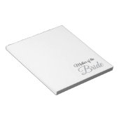Moeder van Bride Script Gray Notitieblok (Schuin)