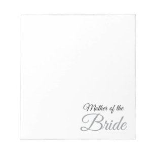 Moeder van Bride Script Gray Notitieblok